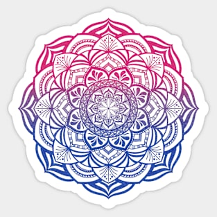 Gradient Bi Pride Mandala Sticker